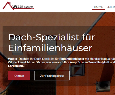 Neuer Internetauftritt Weber-Dach